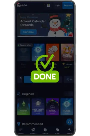 Rainbet mobile on Android device ready